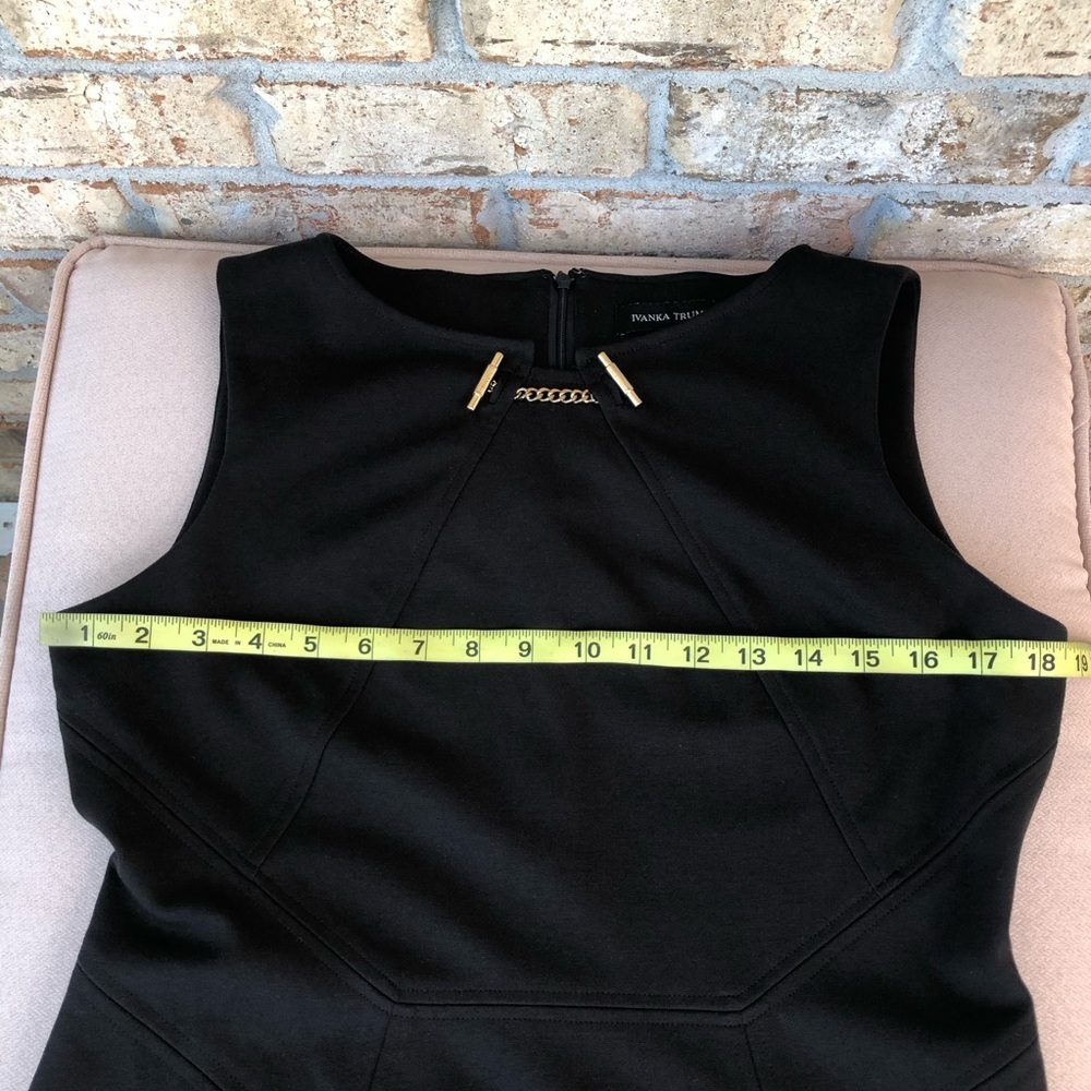 Ivanka Trump Toggle-neck Ponte Sheath Sleeveless Dress Black Size 12 - Picture 11 of 14